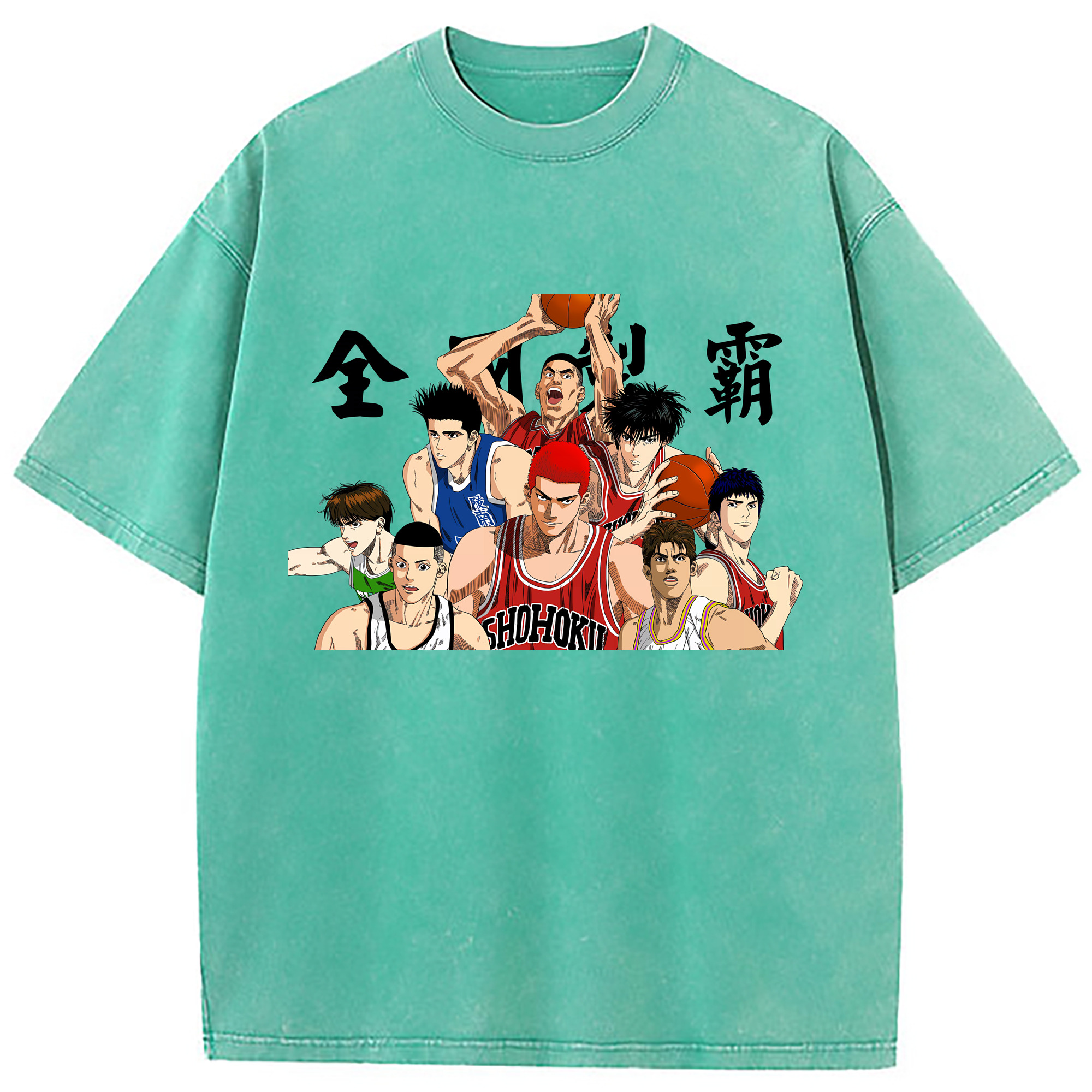 （画像用） SLAM DUNK／スラムダンク 綿100% ヴィンテージ風 半袖Tシャツ（フロントプリント）